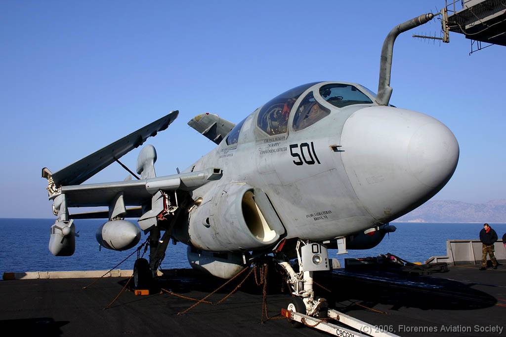 07 CVN71060221 EA-6B 163033 AJ-501 DK 01 EA-6B 163033/AJ-501 of VAQ-141 - USS Theodore Roosevelt, 21 February 2006 (C) Didier Kories